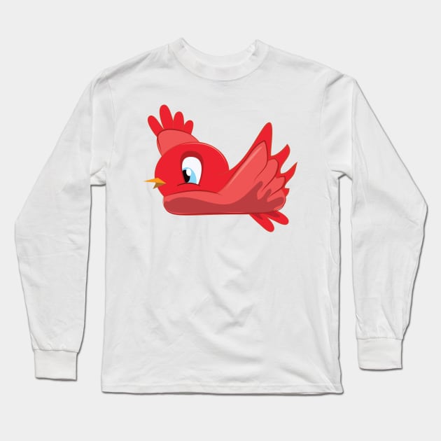 Cute cartoon Bird Long Sleeve T-Shirt by nickemporium1